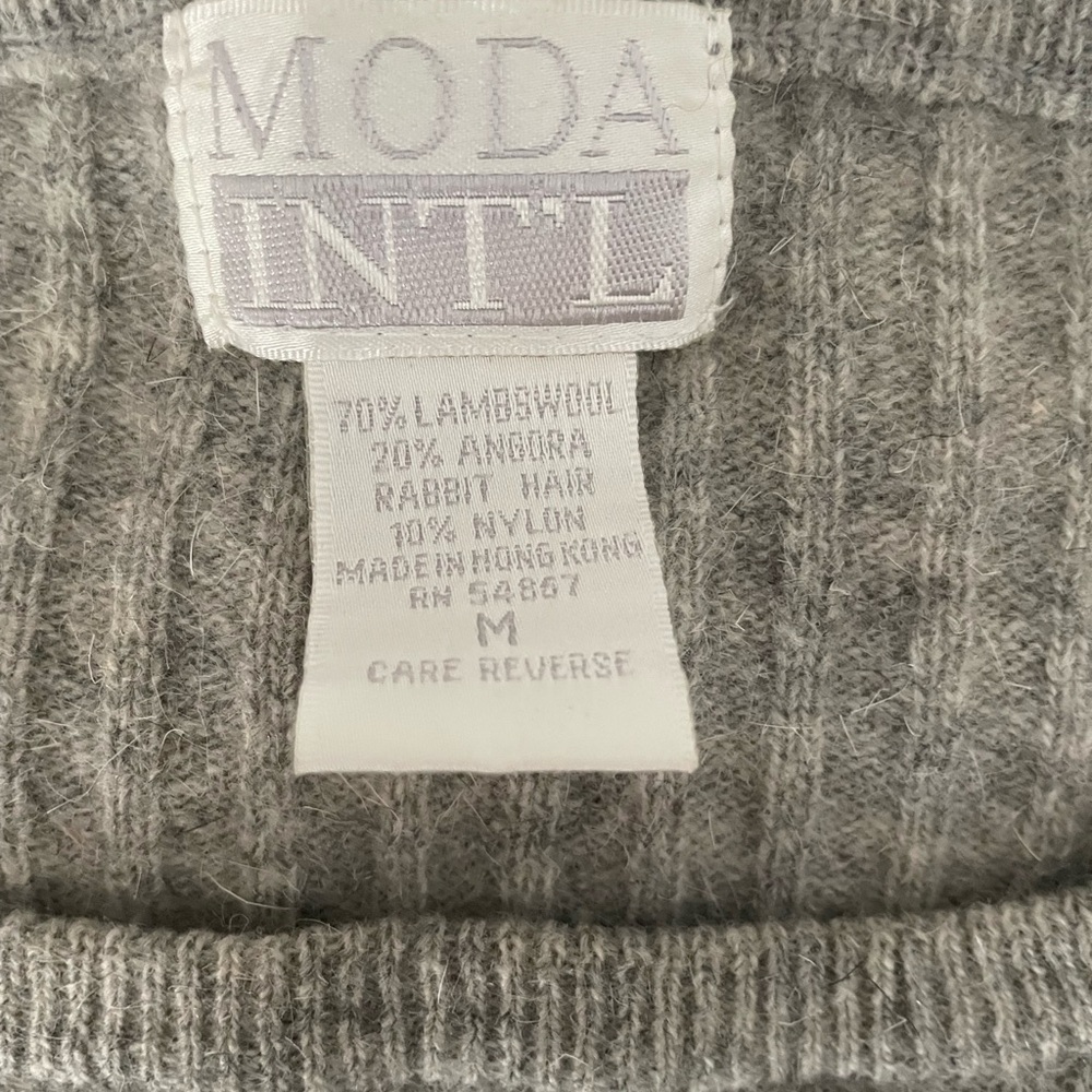 Moda International Gray Ribbed Sweater - Picture 3 of 4